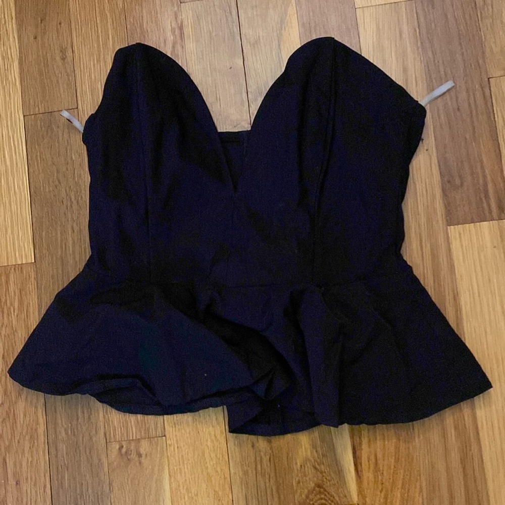 Solemio Women’s Black Strapless Top Size M